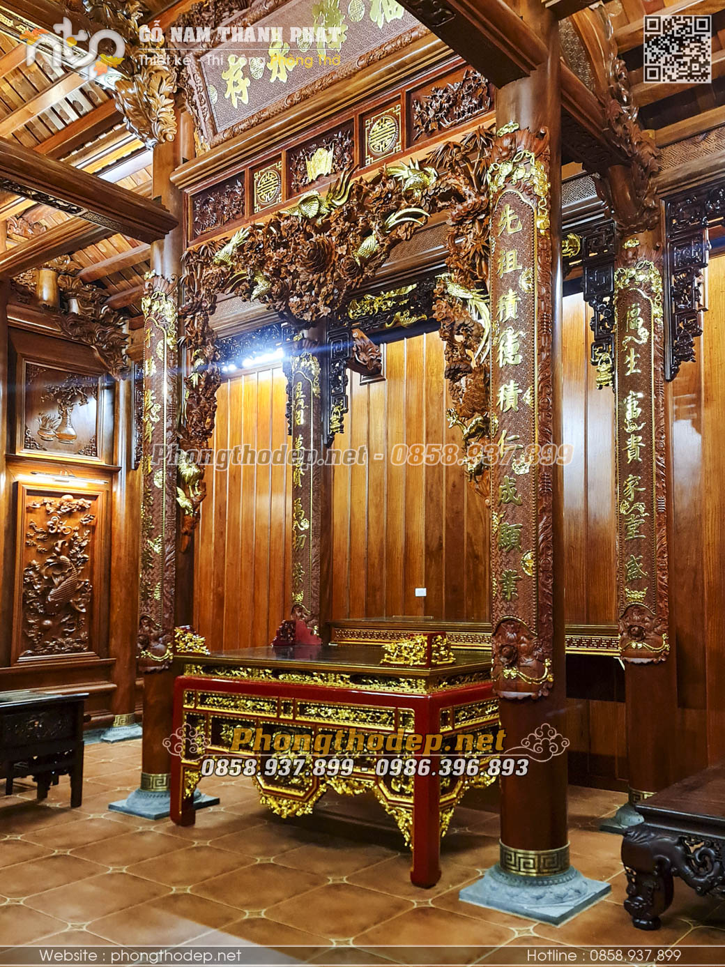 màu sơn phòng thờ phù hợp cho người mệnh mộc